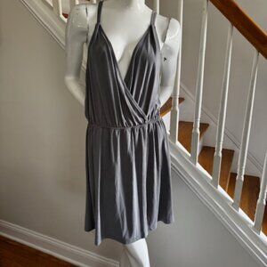 Sandwash Faux Wrap Mini Dress in Poppy Seed XL (14)